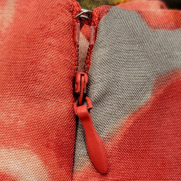 Kim Rogers Floral Sleeveless Dress With Rosette Neckline & Side Zipper - Picture 13 of 13